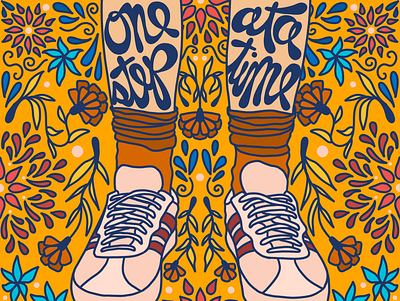 one step at a time design illustration