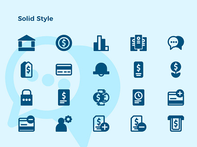 Fintech solid design fintech fintech app icon icon design icon set solid