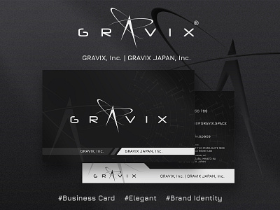 Business Card for Gravix.Space branding business card card company corporate design elegant