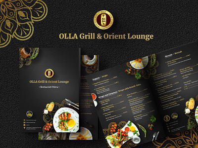 Restaurant Menu Design for OLLA Grill & Orient Lounge