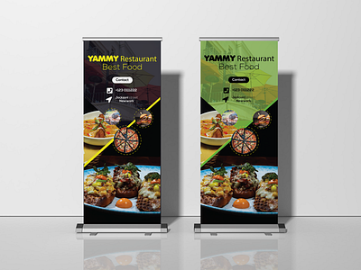 Free Exhibition Stand Roll Up Banner Mockup