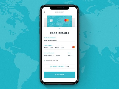Daily UI: #002 Credit Card Checkout checkout credit card credit card checkout credit card payment daily ui daily ui 002 dailyui mastercard mobile mobile app purchase ui ux