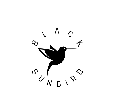 black sunbird vector