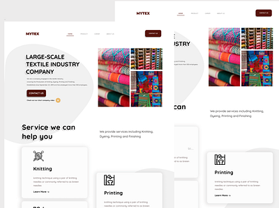Textile Web Company branding design figma ui website