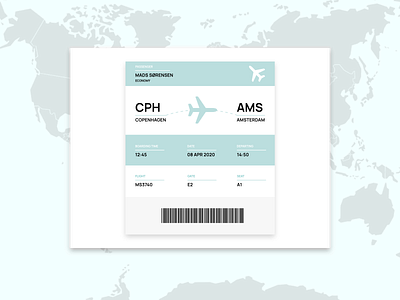 Dayli UI #024 - Boarding Pass 100 adobe xd adobexd boarding boarding pass boardingpass dayli dayli challenge dayliui design ui