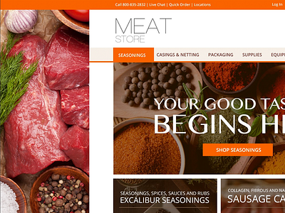 Meat Store e commerce meat spices store