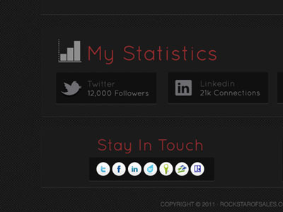 Rockstar of Sales Part of the footer footer red rockstar sales