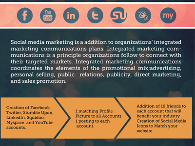 Social Marketing part 2 color graphic icons texture