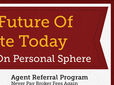 Agent Referral Program real estate red ribbon texture yellow