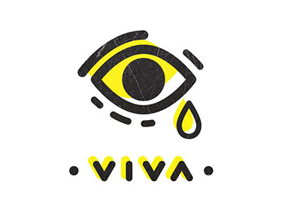 VIVA cry eye happiness happy outline viva yellow