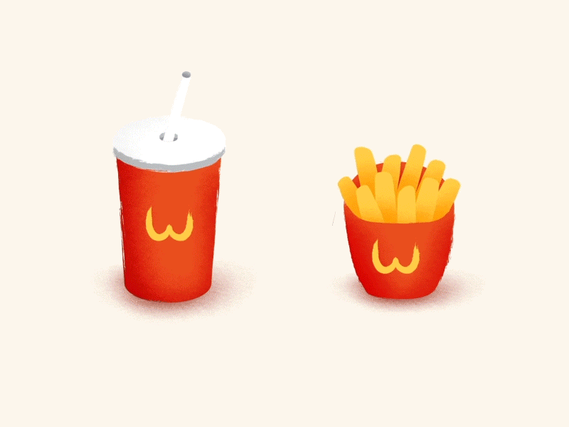 Crank it up! cola fastfood food fries hamburger hungry trash typography