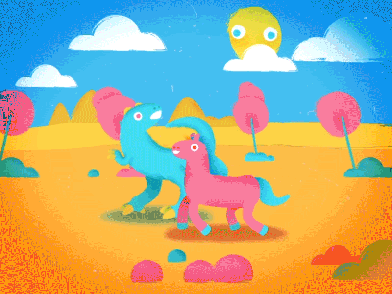 FRIENDSHIP! dinosaur friendship happiness magic motion trex unicorn