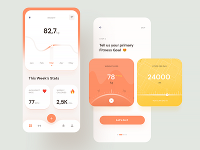 Good fitness helper is coming! animation app branding icon logo typography ued ui ux web