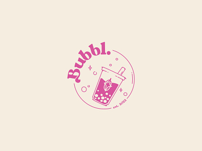 Bubbl. A bubble tea company brand identity branding design graphic design identity illustration logo logo design vector