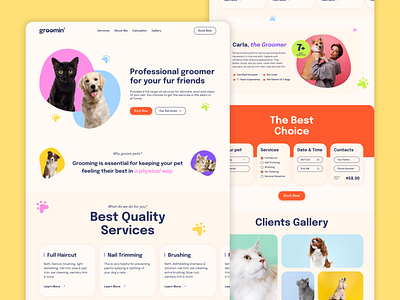 Groomin'. A Landing Page Design for a Professional Groomer