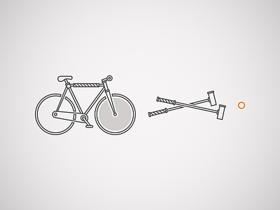 Bike Polo bike polo bikes illustration lines mallets vector