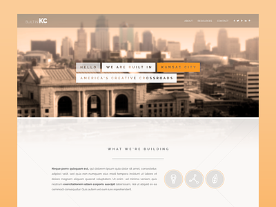 Built in Kansas City (Exploration) concept homepage interface kansas city missouri site web design