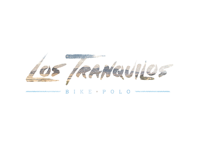Los Tranquilos bike polo hand lettering hand type logo los tranquilos type