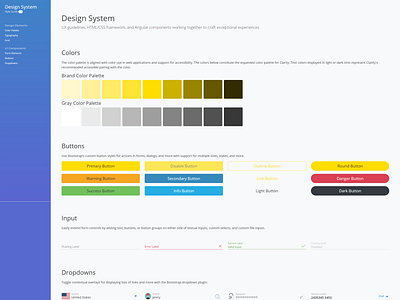 Design System Dashboard app branding design flat minimal ui ux web website
