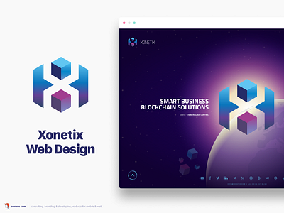 Xonetix Web Design blockchain crypto design figma icons icons design isometric ui ux web design webdesign