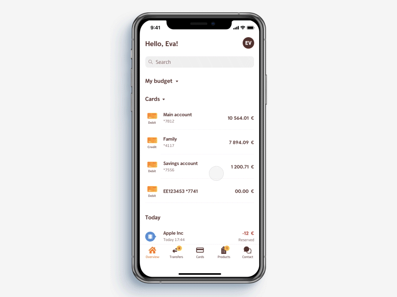 Banking App - Products Flow