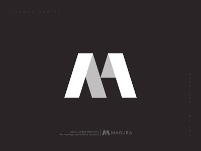 M letter mark logo design design label logo
