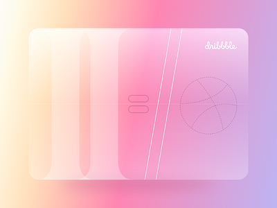 Hello, Dribbble! card clean design dribbble dribbleartist gradient hello typography