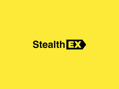 StealthEX behance bitcoin brand branding clean crypto crypto currency crypto exchange cryptocurrency design ethereum exchange logo logos logotype marks trademark yellow