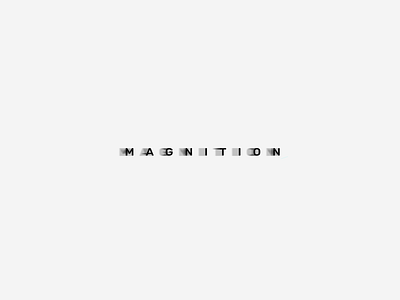 M A G N I T I O N brand branding clean design logo logo design logos logotype mark marks science scifi soft software tech technology trademark