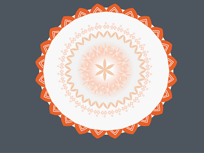 mandala art orange branding design illustration vector