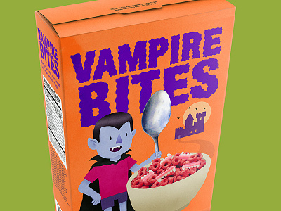 Vampire Bites cereal cereal box character design design illustration mascot packaging vampire