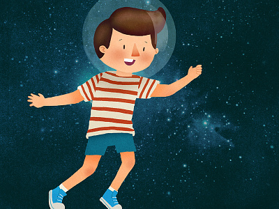 Spaceboy astronaut boy cereal mascot character character design illustration space
