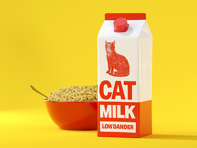 Just because you can, doesn't mean you should 3d c4d cereal cheerios cinema 4d milk packaging procedural redshift redshift3d