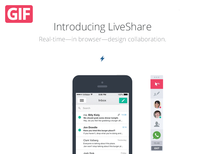 Liveshare GIF animation app cursor gif invision iphone liveshare pen pink screen capture sketch toolbar