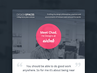 DesignSpaces dark email interview mystery pink pull quote quote template