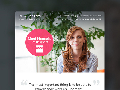 DesignSpaces Rebound email interview pink pull quote quote template
