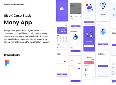 Mony - E Wallet App app barcode casestudy illustration mobileapp topup ui wallet