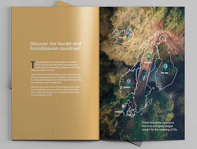 Travel magazine Layout book communication design designer editorial graphic illustration magazine map minimalism nature tourism travel