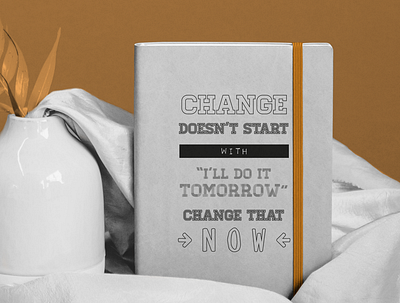 Change - Notebook composition cover designinspiration graphicdesign journal layout notebook optimism stationery student typography visualcomunication work