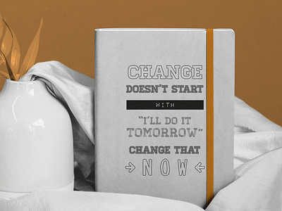 Change - Notebook composition cover designinspiration graphicdesign journal layout notebook optimism stationery student typography visualcomunication work