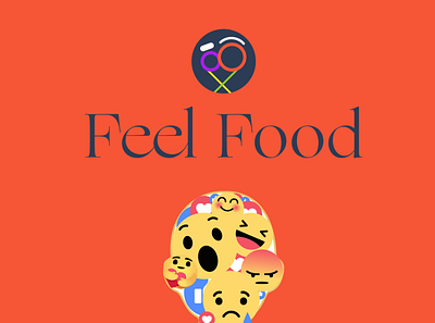 Feel Food graphic illustration logo