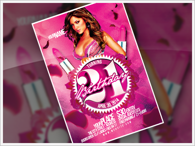 elegant birthday party flyer by romaine m mcfarlane dribbble girl birthday flyer