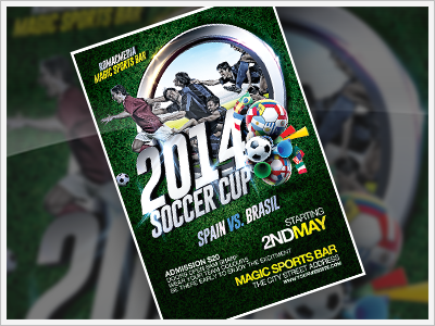 2014 Soccer Cup Flyer brazil fifa football soocer world cup