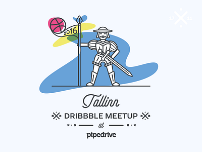 Dribbble Meetup in Tallinn! estonia illustration line meetup outline tallinn vana toomas
