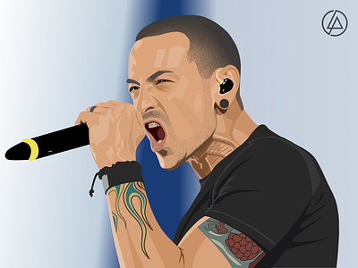 Chester Bennington concept design emotion graphic illustration music people ui vector