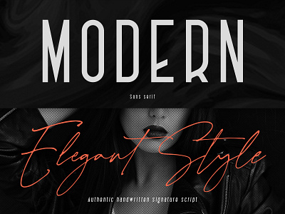 Modern - Elegant style branding classy contrast design elegant font graphic design handwritten font logo modern sans serif script