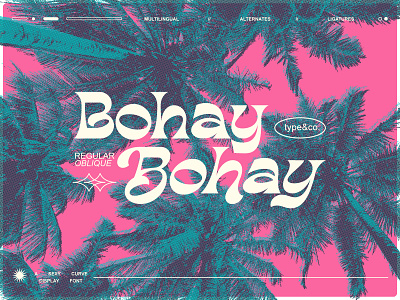 Bohay Display beach branding classic classy curve design display font elegant graphic design logo retro sexy tropical