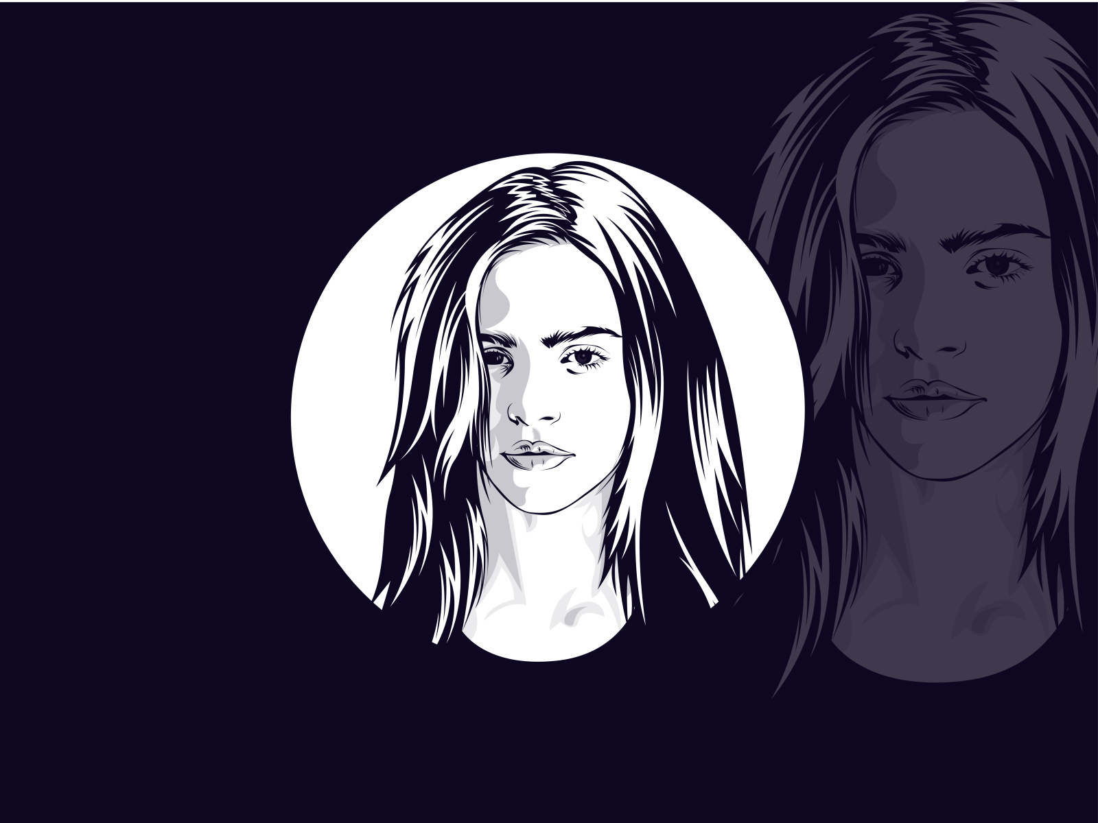 Vector । Minimalist । Illustration । Emma Watson By Mh Design On Dribbble