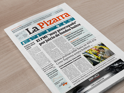 Financial Newspaper: La Pizarra desgin editorial design graphic design newspaper newspaper design