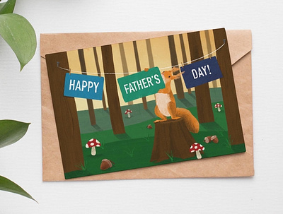 Father's Day Card art card design illustration typography